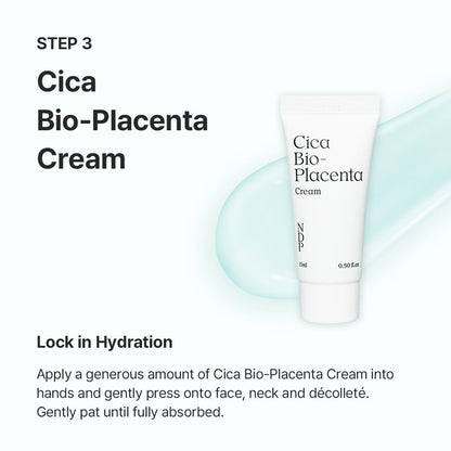 Travel Kit - Mini Travel Size Skincare Essentials - Moringa Hemp Gel Cleanser, Green Caper Toner Essence, Cica Bio-Placenta Cream, B9 Tone-Up Cream (4 items)