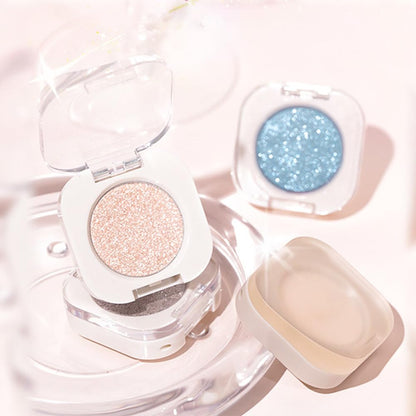 Champagne Shimmer Single Eyeshadow Makeup, Neutral Powde Eye Shadow for Women, Rose Gold Beige Glitter Singles Eyeshadow Palette Pigmented Waterproof, sombras para ojos,Girls Eyeshadows Gift