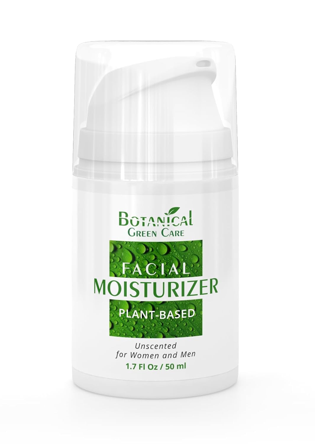 Botanical Green Care Plant-Based Facial Moisturizer. Natural Aging Face Moisturizing Cream for Sensitive, Dry & Normal Skin for Women and Men