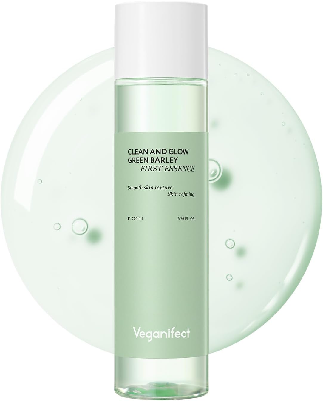 VEGANIFCET Essence, Ultra Hydrating, for Glowing Skin, Korean Skin Care, Vegan, 6.76 Fl Oz