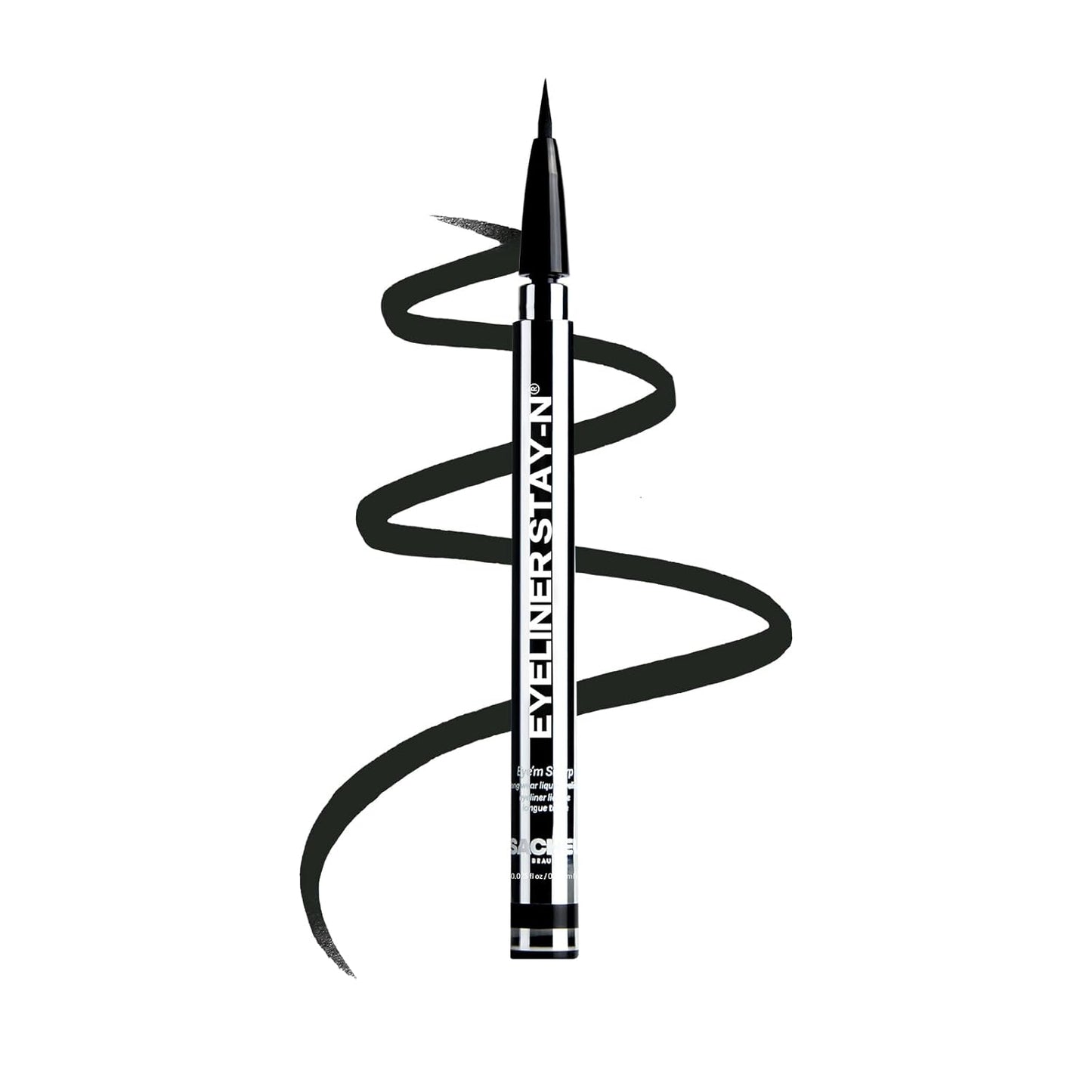 Sacheu Liquid Eyeliner STAY-N Long Wear Waterproof Eyeliner Pen with Ultra-Precise 360° Flexible Tip — Smudge-Proof Vegan & Cruelty-Free Eye Makeup, Eye’m Sharp