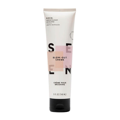 SEEN - Blow-Out Creme - Scented - Non-Comedogenic & Sulfate-Free Blow Out Hair Cream- Reduces Frizz- Heat Protectant- Safe for Sensitive & Acne Prone Skin