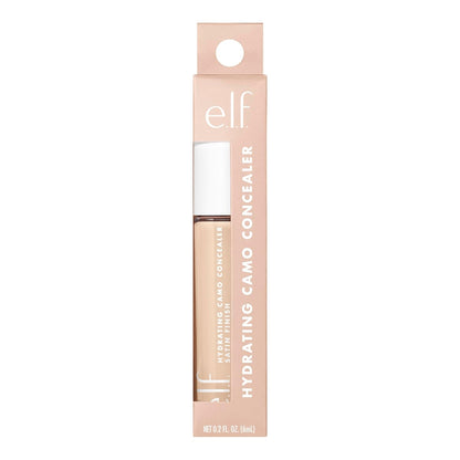 e.l.f. Hydrating Camo Concealer, Covers Blemishes & Under-Eye Circles, Full-Coverage & Delivers A Satin Finish, Vegan & Cruelty-Free, Light Ivory