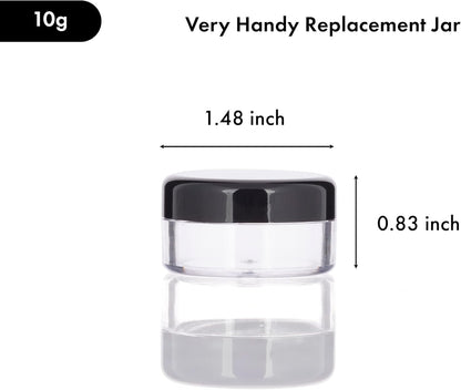 40Pcs 10 Gram Plastic Cosmetic Containers with Lids for Lotion, Creams, Toners, Lip Balms, Makeup Samples Jars BPA free (10g-40pcs, black)