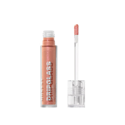 Morphe Dripglass High Shine Lip Gloss - Glazed, Semi-Sheer & Nourishing Lip Makeup - Buildable Formula Infused with Plant-Derived Squalane & Vitamin E - Beige Beam (0.13 oz)