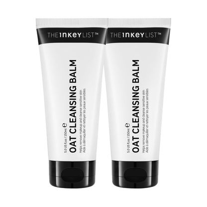 The INKEY List Oat Cleansing Balm Duo, Rich Balm Removes Makeup and Impurities, Reduces Redness, 5.0 fl oz (2 Pack)