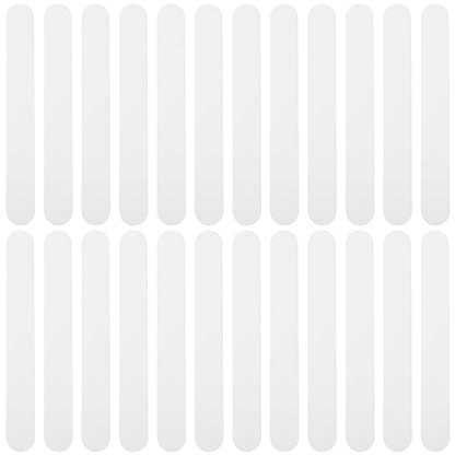 25pcs Tongue Depressors Tongue Stir Sticks, Reusable Applicator Stirring Stick Tool for Laboratory, White Plastic Spatula Scraper