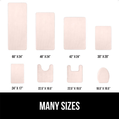 GORILLA GRIP Memory Foam Bath Mat, Soft Absorbent Velvet Bathroom Mats, Durable Dots on Underside, Machine Washable Bathmat, Carpet Rug Room Decor for Shower Tub Floor RV, 30x20 Rugs, Pink