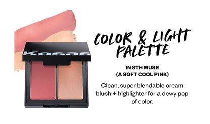 Kosas Travel Kit - lips, lashes, and cheeks. (The Ready In 5 Set)