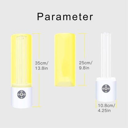 UV Light Sanitizer, 55w 254nm UVC Lamp for Room Surface Disinfection, Kills Bacteria Molds Dust Mites up to 750 sqft, Home/School/Hotel/Travel, 1Y warranty (Gold with Ozone)