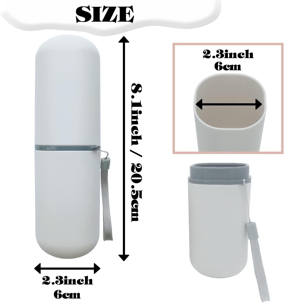 Toothbrush Travel Case, Travel Toothbrush Holder Portable Toothbrush Toothpaste Storage Container for Traveling Business Camping School Bathroom