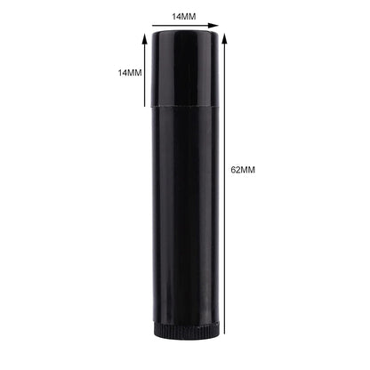 100 PCS Lip Balm Containers, 5 ML Chapstick Tubes Empty, Lip Balm Tubes, with Cap, for Girls, Lip Gloss 62 MM x 14 MM, Black