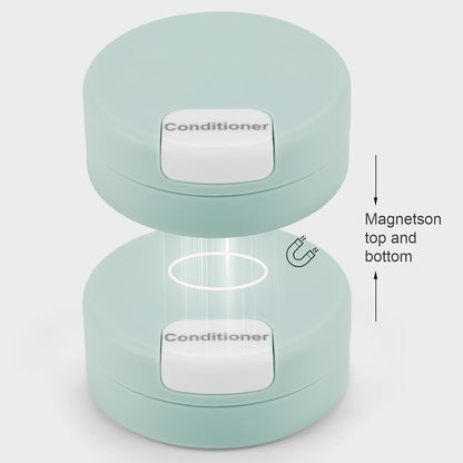 Gemice Travel Containers for Toiletries, Magnetic Travel Containers, TSA Approved Cream Jars with Toiletry Bag, Leak-proof Small 1oz Capsules Set with Multiple Labels for Organization (4 Pack)