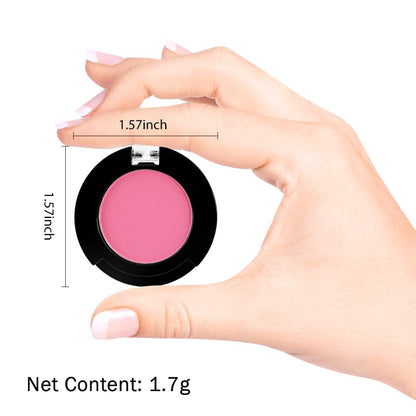 Monochrome Matte Eyeshadow Makeup Palette, Highly Pigmented Pink Red Eyeshadow Palette, Matte Pressed Powder Eye shadow Make up, Single Vegan Eye Shadow, Daily Evening Women Girls Makeup Eyeshadow 5#