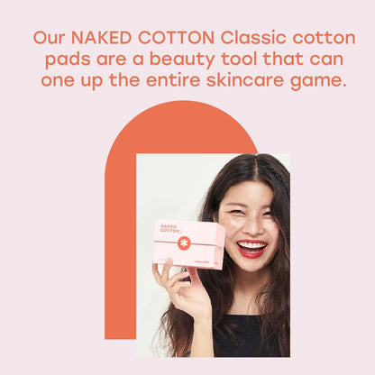 White Rabbit - Naked Cotton Classic - Premium Facial Cotton Pads - for Makeup Remover, Toner, Mask - 100% Cotton, Unbleached, Lint-Free - Extra Soft & Durable - Natural & Cruelty-Free - 500 Count