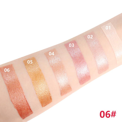 Copper Shimmer Cream Eye Shadow Stick Makeup for Women, Copper Shimmer Matte Eye Shadow Brightener Stick for Eyes, Long-lasting Waterproof Eyeshadow Pencil Applicator Blendable for Eye Highlight 06