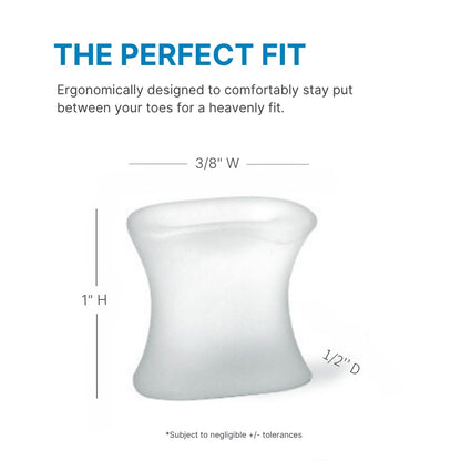 NatraCure Gel Toe Spacers - Helps with Bunions, Corns, Blisters, Rubbing & Overlapping Toes - Toe Separators for Women & Men to Correct Toes - 12 Pack