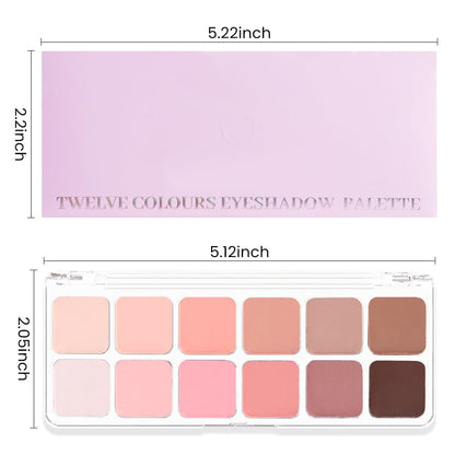 AMY'S DIARY 12 Color Light Pink Brown Eyeshadow Palette, Long-Lasting, and Highly Pigmented eye shadow. Elevate Your Eye Makeup– Unleash Your Unique Style (13#)