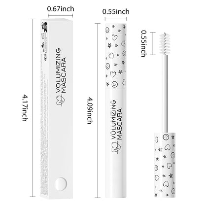 Colored White Mascara for Eyelashes Set,Colorful Waterproof for eyelashes Long lasting Charming Voluminous for Women Halloween Eye Makeup (1Pcs 04#White, F)