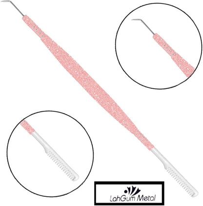 Separation Eye lash Separator Tool Lash Lift Tools and Tint Kit Professional Lifting - Lashes Separater Perm Extension Separating Comb Tinting Lifter Eyelashes Seperator Supplies Steel Pink Shine