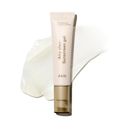 Abib Airy Clear Sunscreen Gel SPF30 1.01 fl.oz / 30 g (Semi- matte) | Korean Suncreen, Suncare, Sunblock, No White cast, Reef Safe, Primer poreless