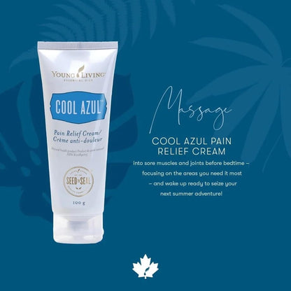 Young Living Cool Azul Pain Relief Cream - Cooling Blend of Menthol with Wintergreen and Peppermint Essential Oils - Invigorating Scent, Aloe-Infused - Methyl Salicylate - 3.4 oz