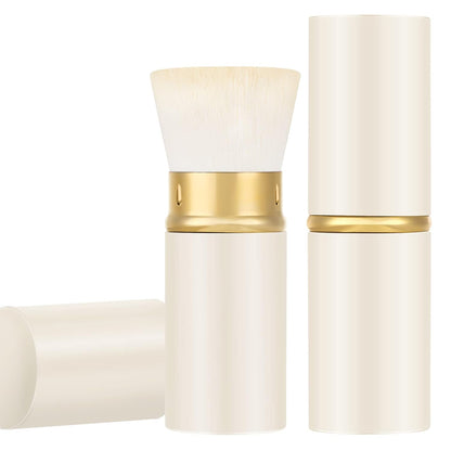 Falliny Retractable Foundation Makeup Brushes, Travel Kabuki Powder Brush Portable Liquid Foundation Sunscreen Brush with Cover for Blending Liquid, Bronzer,Cream or Flawless Powder Cosmetics