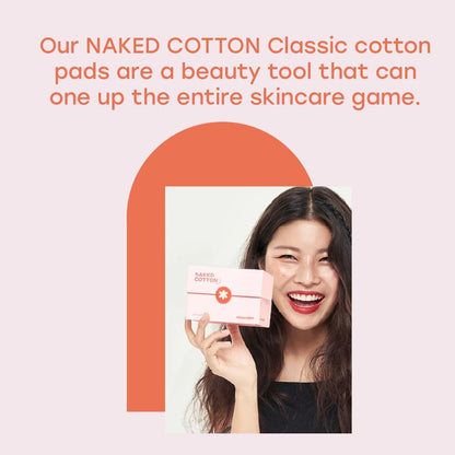 White Rabbit - Naked Cotton Classic - Premium Facial Cotton Pads - for Makeup Remover, Toner, Mask - 100% Cotton, Unbleached, Lint-Free - Extra Soft & Durable - Natural & Cruelty-Free - 100 Count