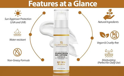 Non-Greasy Gel Sunscreen Lotion, Broad