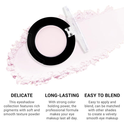 Monochrome Matte Eyeshadow Makeup Palette, Highly Pigmented Pearl White Eyeshadow Palette, Matte Pressed Powder Eye shadow Makeup, Single Vegan Eye Shadow, Daily Evening Women Girls Eyeshadow Gift 3#