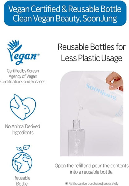 ETUDE SoonJung pH5.5 Relief Toner, Toner for Face, Hydrating Toner for Sensitive Skin, Vegan Face Toner, Panthenol, Madecassoside, Moisturizer, Korean Skin Care, Korean Toner, Beauty (16.90 Fl Oz)