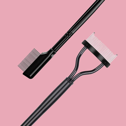 2Pcs Eyelash Separator, Eyelash Comb Lash Brush Separator, Lash Comb Eyelashes Curler Makeup Mascara Applicator, Eye Makeup Brush Tools, Metal Teeth Eyelashes Grooming Tool