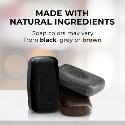 O NATURALS 3-Pack Organic Soap Bar 4oz each Set - 100% Vegan Cold Process Body Wash Scented Premium Essential Handmade Soap - Natural Soaps for Men Women, Face, Body - African Black