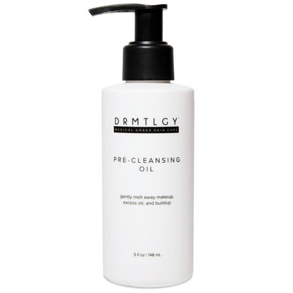 DRMTLGY Pre-Cleansing Oil - Makeup Remover Oil to be Paired with Facial Cleanser - Cleanser for Face - Melts Mascara, Makeup, & Preps for Cleansing, 5 fl oz