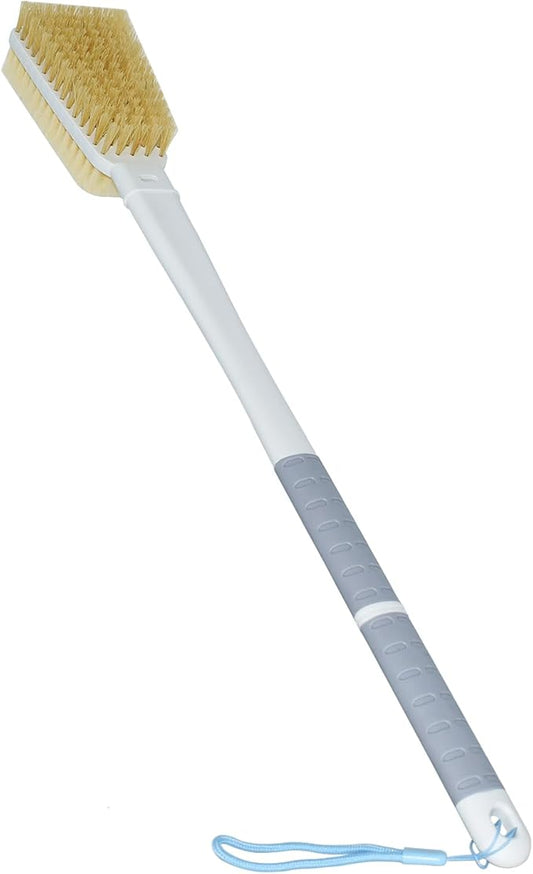 Shower brush with soft and