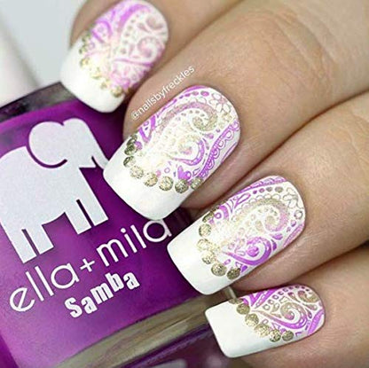 Ella+mila Professional Quick Dry Long-Lasting & Chip-Resistant Nail Polish - Samba Collection Purple Reign - 0.45 fl oz