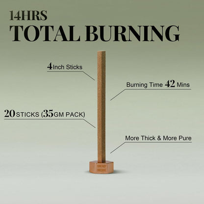 Uplift & Relax - Innergy Jasmine Incense Sticks, Natural Floral Essence Luxury Bath Incense