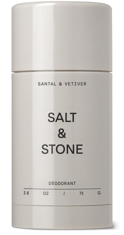 SALT & STONE Aluminum Free Deodorant | Extra Strength 48 Hour Protection for Women & Men | Made with Seaweed Extracts, Shea Butter & Prebiotics (Santal & Vetiver)