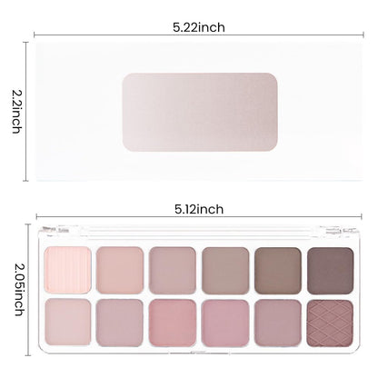 AMY'S DIARY 12Color Light Pink Purple Eyeshadow Palette, Long-Lasting, and Highly Pigmented. Elevate Your Eye Makeup– Unleash Your Unique Style (08#)
