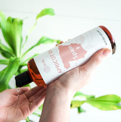 Apricot Kernel Oil - Direct from Spain and Turkey - 100% Pure Carrier Oil for Hair, Face, and Skin - Cold-Pressed Carrier Oils (1 Gallon)