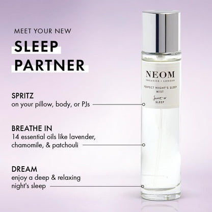 Neom - Lavender & Chamomile Mist for Body & Pillow, 1 Fl Oz | Perfect Night's Sleep Range | Essential Oils | Pillow Mist