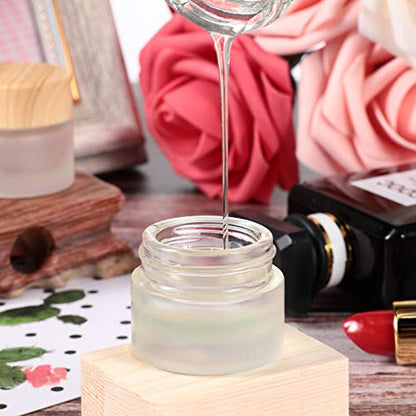 Geiserailie Glass Cosmetic Containers Empty Sample Jars with Leak Proof Lids Makeup Sample Containers for Lotion Cream Cosmetic(10 Pieces,30 Gram)