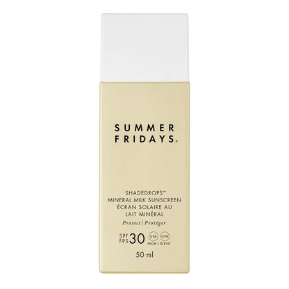 Summer Fridays ShadeDrops Broad Spectrum SPF 30 Mineral Milk Face Sunscreen with Zinc Oxide - Lightweight, Moisturizing Formula with a Soft, Natural Finish (1.7 Fl Oz)