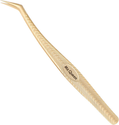 Ms.Queen Lash Tweezers for Eyelash Extension-Professional Lashing Tweezers for Mega Volume Mink Eyelashes Extensions Applying