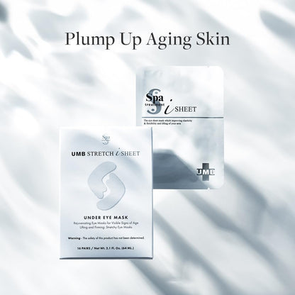 Spa Treatment UMB Stretch iSheet Japanese Under Eye Masks (32 Sheets) - Effective Anti-Aging Under Eye Patches for Dark Circles, Dry, Dull Skin Around the Eyes - Moisturize and Refresh your Skin