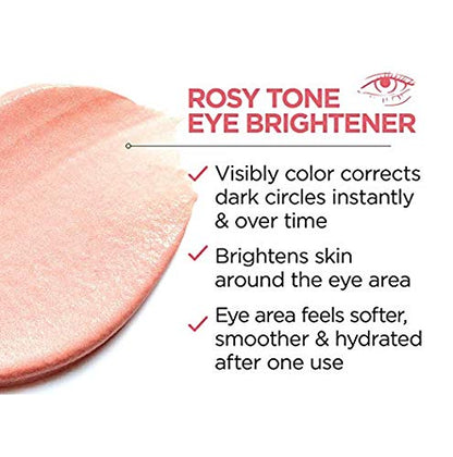 Eye Brightener Eye Cream Skin Care, Age Perfect Rosy Tone Eye Brightener to Visibly Color Correct Dark Circles, Fragrance Free, Paraben Free, 0.5oz.(Pack Of 2)