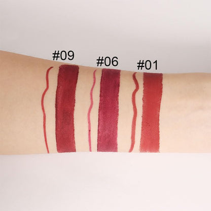 Kaely 2-in-1 Dark Wine Red Lip Liner & Lipstick Set Kit for Women, Matte Lips Kit with Lip Liner Lip Stains Long Lasting Waterproof 24 Hour Lipstick and Lip Liners Combo Lipliners Pencil Set 09