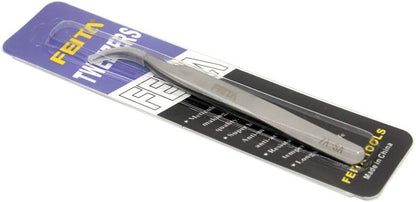 Individual C-Shaped Tip Lashes Tweezer - FEITA Professional Stainless Steel Curved Tweezers Precision for 3D Volume Eyelashes Extensions (1 Pc)