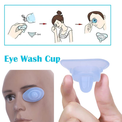 Soft Silicone Reusable Eye Wash Cup for Effective Eye Cleansing Eye Care Washing Cup Pack of 4