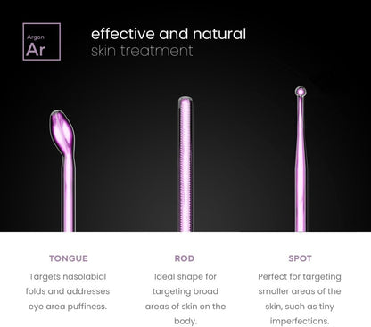 NuDerma Professional Skin Therapy Wand - Portable Skin Therapy Machine with 6 Neon & Argon Wands – Boost Your Skin – Clear Firm & Tighten
